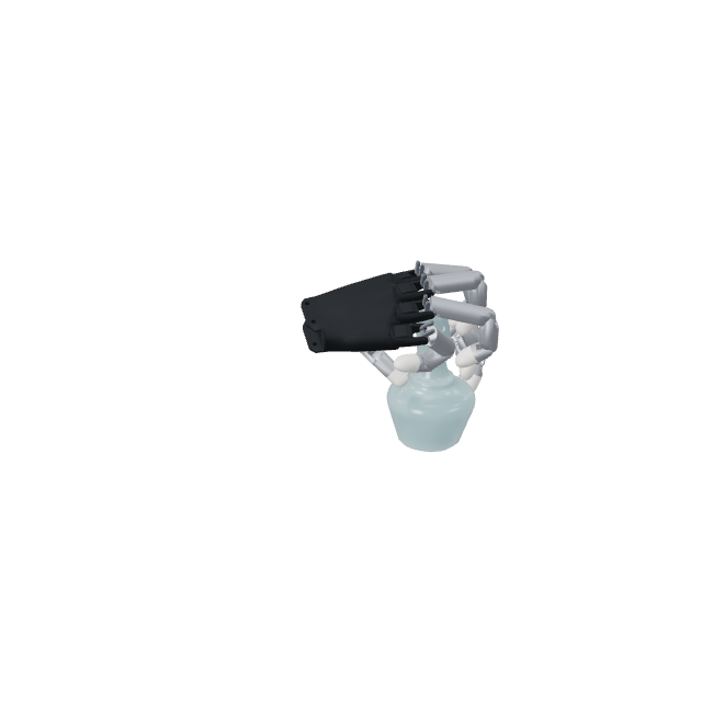 Both hands extinguish an alcohol lamp with its cap.