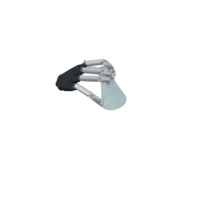 The hand shakes a mixture inside a conical flask.