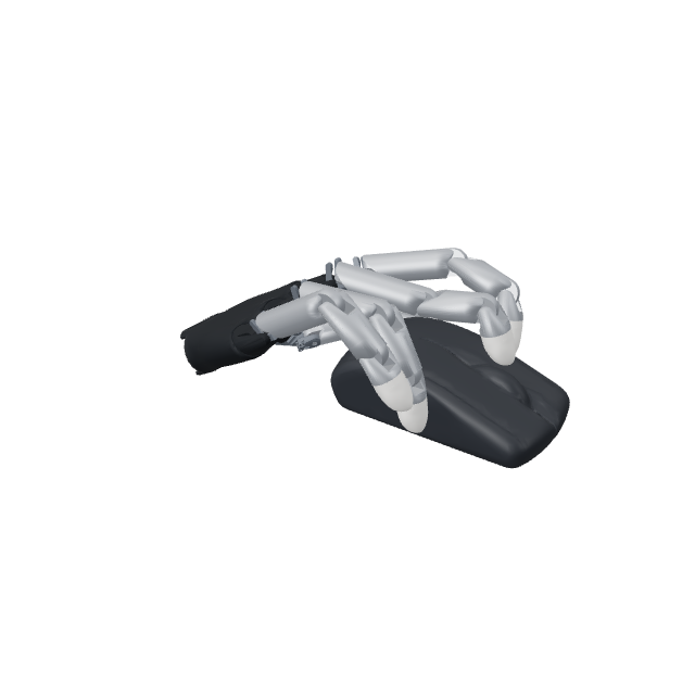 The hand controls a laptop with a mouse.